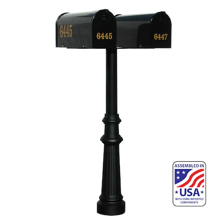 Qualarc The Hanford TWIN (no scrolls) mailbox post system HPNS2-US-800-E1